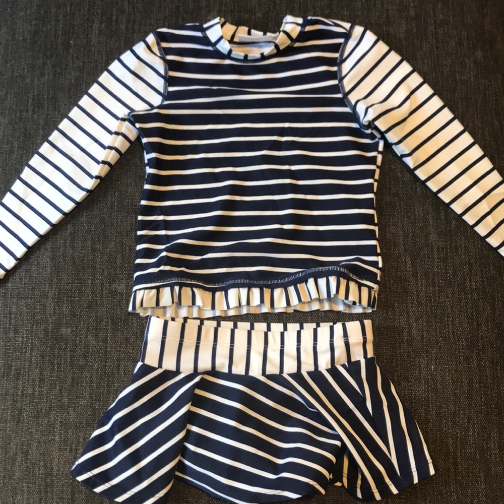Hanna Andersson 2 Piece LS Rash Guard + Bottom